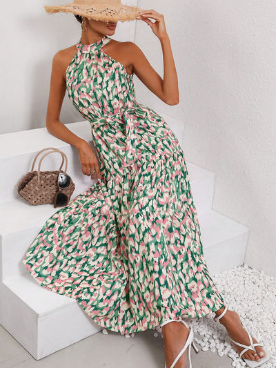 Vacay Vibes: Trendy Halter Neck Dress for Your Next Getaway