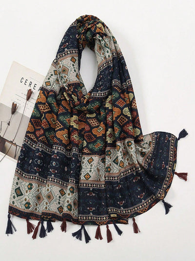 Bohemian Desert & Beach Scene Scarf - Stylish All-Season Accessory