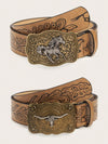 Western Charm: 2pc Cowgirl Style Beaded Belts for Daily Use