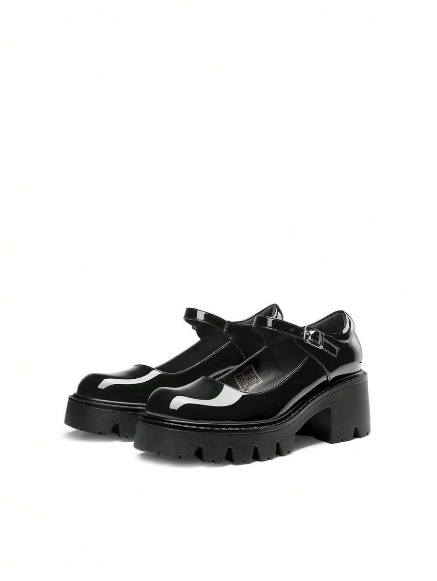 chunky Mary Jane platform shoes image 11 showing visible heel, strap, toe, color, and material details