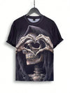 Bold and Edgy: Men's Skull Printed Short Sleeve T-Shirt