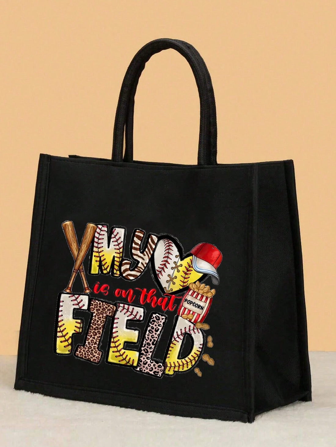 Super Durable Large Linen Tote Bag - Aesthetic Merry Beach Bag for Women