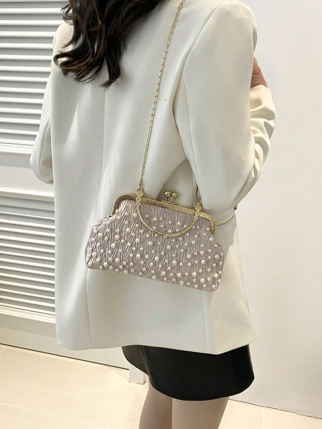 Add a whimsical touch to your spring and autumn outfits with this Trendy Beaded Cloud Wrinkled Shell Crossbody Bag. Its unique cloud-inspired beaded design and textured shell finish bring playful charm while keeping your essentials close. Perfect for those who love to mix fun with fashion on the go!