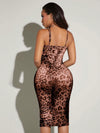 Roar in Style: Women's Leopard Printed Knit Dress