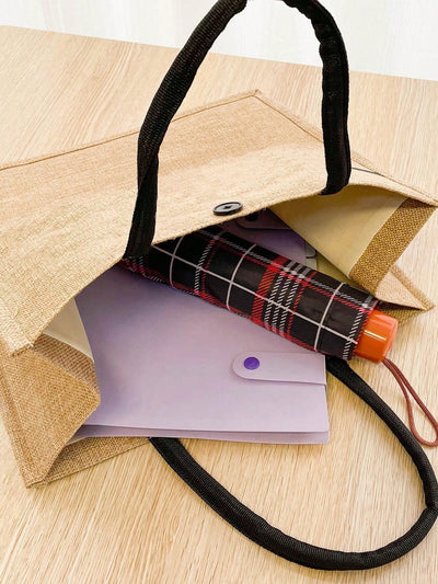 Jigsaw Pattern Handbag Set: Stylish, Spacious, and Perfect for Shopping and Gifting