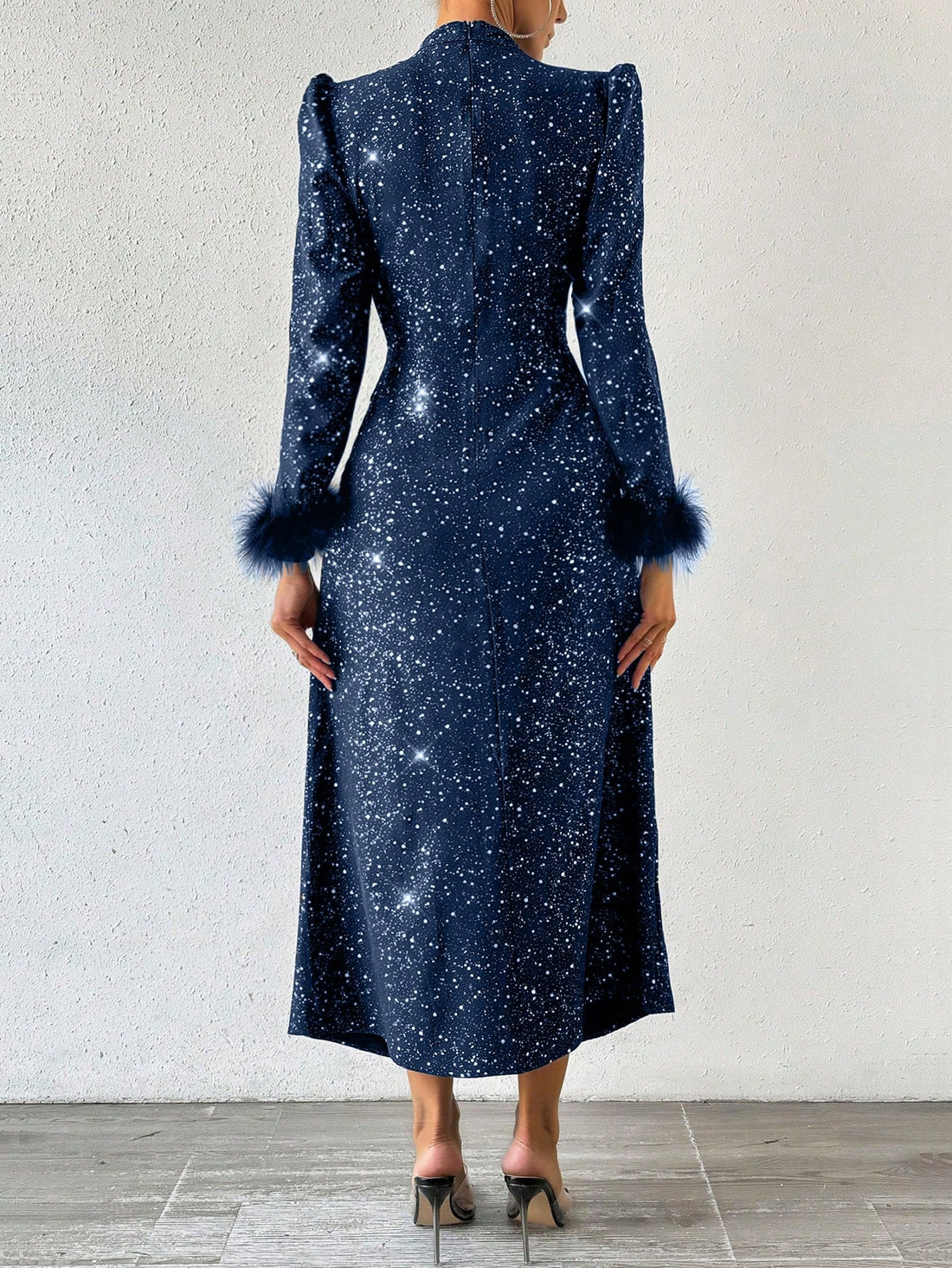 Indulge in luxury with our Flirty and Fabulous: Pleated Puff Sleeve Turkey Feather Dress. Made with real turkey feathers, this dress is perfect for any special occasion. Its pleated puff sleeves add a touch of whimsy, making you feel confident and glamorous. Channel your inner fashionista with this unique dress.