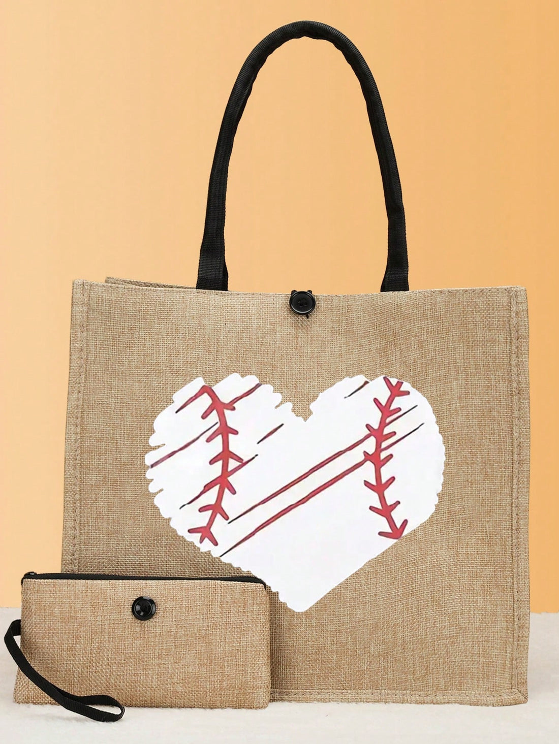The Chic Baseball Pattern Tote <a href="https://canaryhouze.com/collections/canvas-tote-bags?sort_by=created-descending" target="_blank" rel="noopener">Bag</a> Set is a must-have accessory for any summer outing or Valentine's Day celebration. With its trendy baseball pattern and spacious design, this set is perfect for carrying all of your essentials in style. Add a touch of sporty elegance to your look with this versatile and durable tote bag set.
