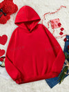 Cozy Chic: Heart Pattern Hoodie for Women - Autumn/Winter Oversized Style