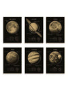 Vintage Planets and Universe Posters Set: Astronomy Artwork for Every Room