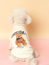 Cozy Bear Printed Sweater for Small Pets - Perfect for Both Indoor and Outdoor Wear