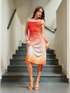 Sunset Serenade: Women's Ombre Gradient Cami Dress