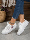 Lightweight Embroidery Lace-Up Sneakers: A Stylish Choice for Students This Spring/Autumn