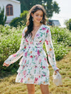 Blooming Beauty: Ladies Long Sleeve Floral Print Dress