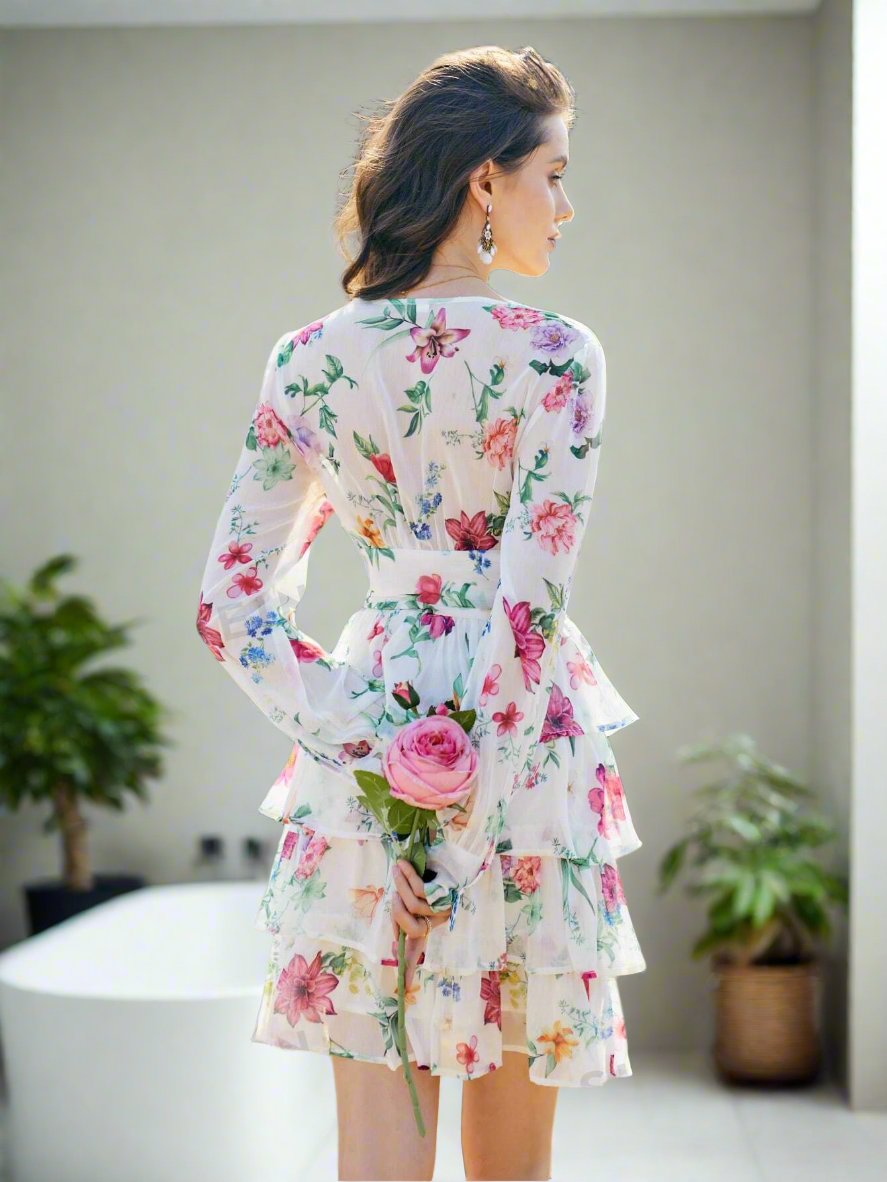 Elevate your wardrobe with our Chic Rosie Floral Print Long Sleeve Dress. Effortlessly elegant for any occasion, this dress features a stunning floral print that is both timeless and stylish. With its long sleeves and flattering fit, you'll feel confident and chic wherever you go.