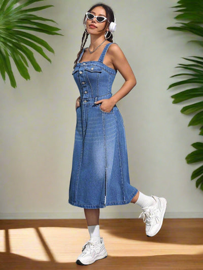 Denim Spaghetti Strap Dress: Effortless Style for Every Occasion