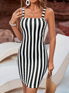 Chic Striped Hip-Hugging Vacation Dress for Effortless Summer Style