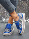 Sparkle and Shine: Plus Size Women's Casual Athletic Shoes with Sequins Detail