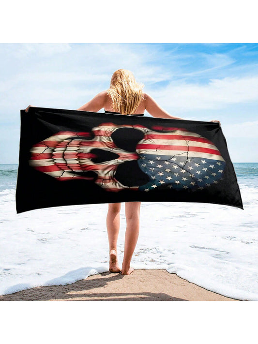 This ultrafine fiber <a href="https://drive.google.com/drive/folders/1DEJjXwalEOVL9UJe7N5ScOy0Y9q04phf?zx=xyiw3jgfmzll" target="_blank" rel="noopener">beach towel</a> features a vibrant American Flag Skull pattern, making it ideal for various activities such as yoga, travel, swimming, beach, fitness and camping. Its ultrafine fibers provide superior absorbency and quick drying, making it a practical and stylish addition to your beach essentials.
