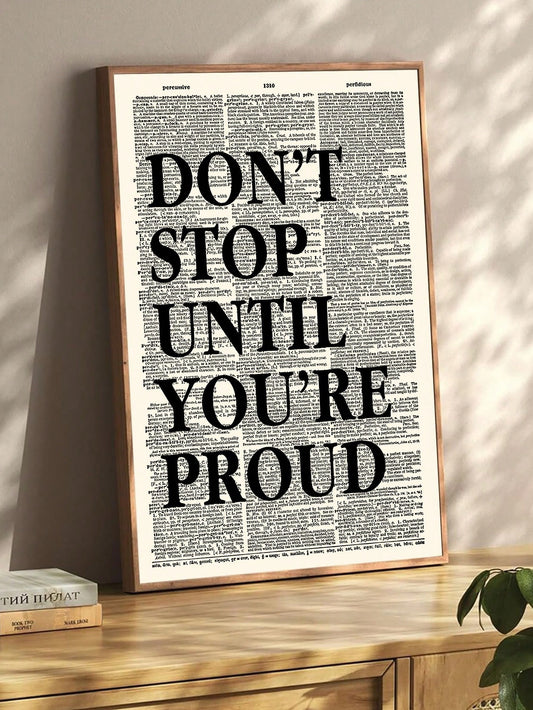 Vintage Inspirational Quote Canvas Wall Art for Home Decor