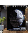 Galactic Dreams Shower Curtain: Universe Planet-Themed Sci-Fi Style Bathroom Decor