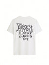 Express Yourself with our Slogan Print Drop Shoulder T-Shirt!