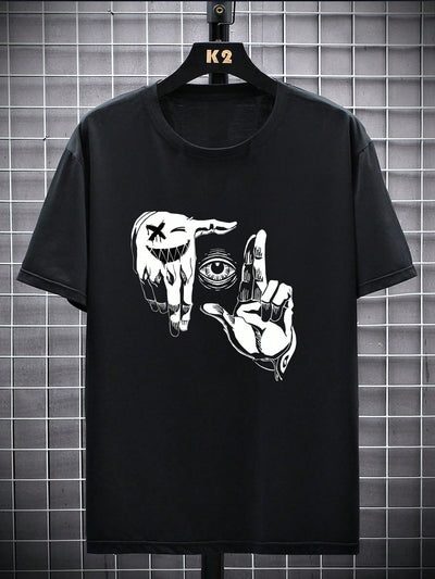 Eye Gesture Men's Printed T-Shirt - Express Yourself in Style