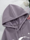 Cosmic Comfort: Women's Star & Moon Pattern Hoodie