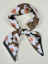 Stylish Ladies Geo Print Square Scarf: Elevate Your Look with Satin Accessories