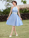 Vintage Vacation Vibes Gingham Halter Dress - Spring/Summer Collection