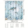 Teal Blue Ocean Sea Turtle Shower Curtain - Beachy Coastal Decor for Your Bathroom