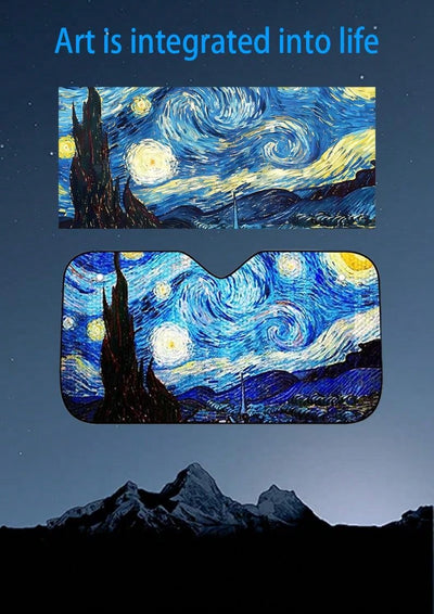 Starry Sky Print Universal Car Windshield Sun Shade: Stay Cool and Protected in Style