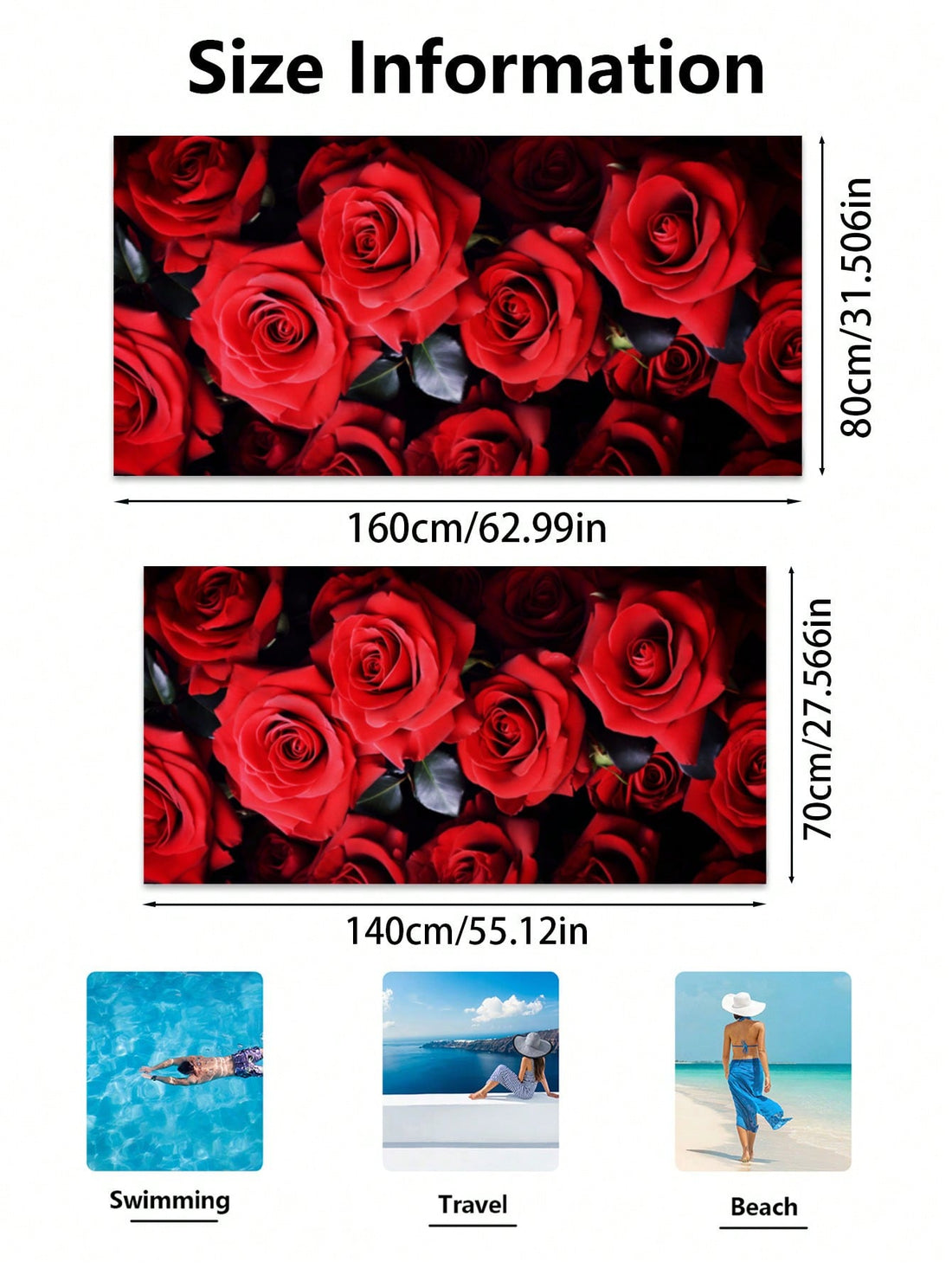 Experience the luxury of Red Rose Paradise with our ultra-fine fiber absorbent <a href="https://canaryhouze.com/collections/towels" target="_blank" rel="noopener">beach towel</a>. Perfect for swimming, bathing, and outdoor travel, this towel is designed to provide maximum absorption and quick-drying capabilities. Say goodbye to bulky, heavy towels and hello to a lightweight and efficient option for all your water-based activities.