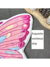 Pretty in Pink Butterfly Bathtub Rug: Soft, Durable, Absorbent Bathroom Floor Mat