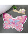 Pretty in Pink Butterfly Bathtub Rug: Soft, Durable, Absorbent Bathroom Floor Mat