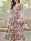 Blooming Beauty: Women's Floral Printed Long Dress - Perfect for Vacation