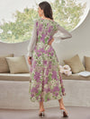 Blooming Beauty: Women's Floral Printed Long Dress - Perfect for Vacation