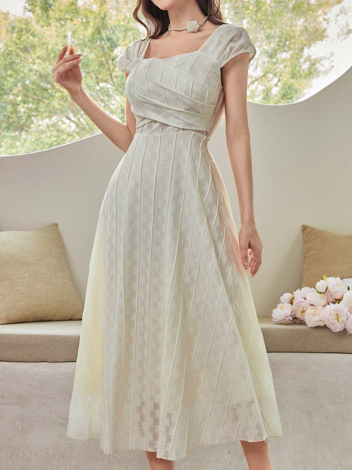 This elegant Jacquard Cross Wrap Dress for Women features a unique and stylish design that will make you stand out in any occasion. Made from high-quality material, it offers comfort and durability, while enhancing your feminine silhouette. Perfect for a sophisticated and chic look.