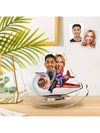 Personalized Couple Shaker Plaque: Customized Cartoon Acrylic Decoration With Face Picture - The Perfect Gift For Any Occasion!