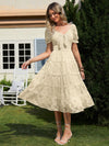 Lovely Lace: Sweetheart Neckline Dress with Front Tie