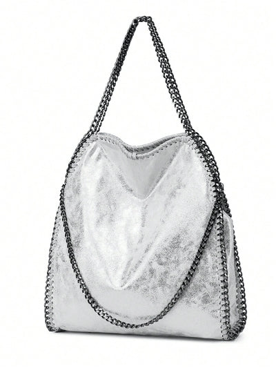 Chic Vegan Chain Shoulder Bag: The Perfect Accessory for Leisure, Work, and Shopping