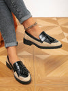 Chic and Stylish: Minimalist Fringe Decor Loafer Flats for Women