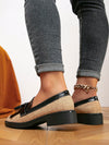 Chic and Stylish: Minimalist Fringe Decor Loafer Flats for Women