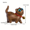 Adorable Cat Shaped Green Sandalwood Desktop Ornament: Perfect Creative Home Decoration and Craft Gift