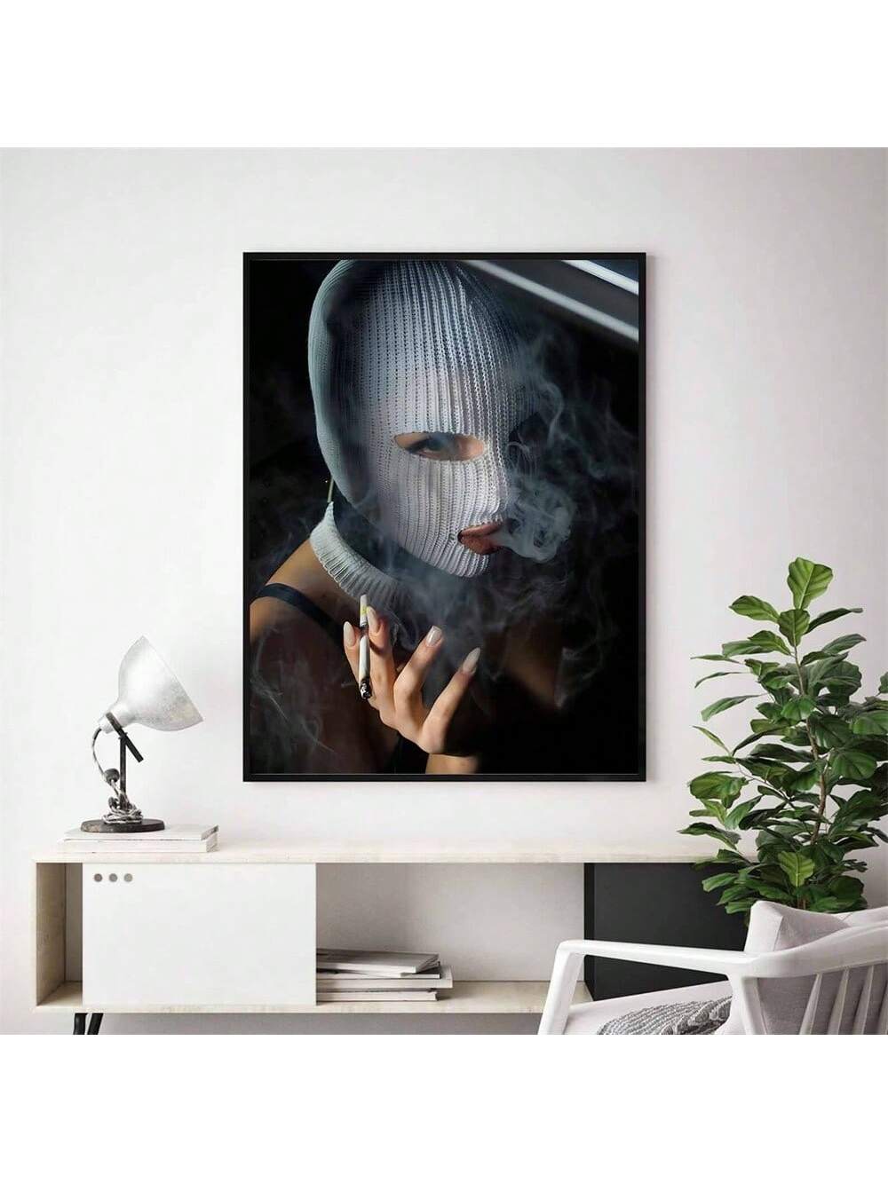 Elevate your home decor with our Retro Canvas Print featuring stylish and mysterious women wearing ski masks. Made with high-quality materials, this wall art will add a touch of intrigue to any room. Bring a touch of retro charm and a hint of danger to your space with this unique piece.