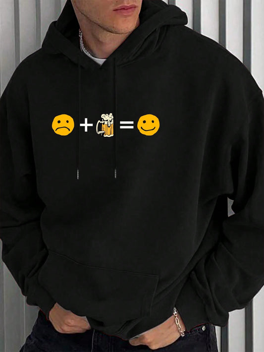 Upgrade your wardrobe with our Cartoon Expression Men's Hoodie. Made with comfort in mind, this hoodie is perfect for any casual occasion. Its fun cartoon expression design adds a touch of playfulness to your outfit. Stay warm and stylish with our high-quality hoodie.