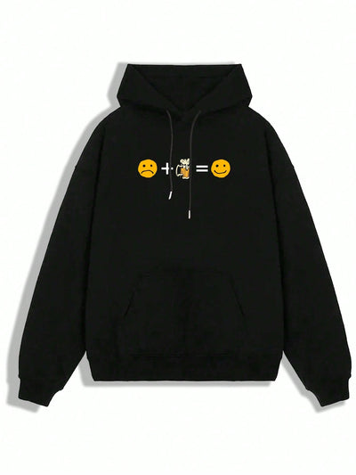 Cartoon Expression Men's Hoodie: Fun and Comfortable