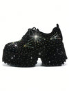 Sparkly Rhinestone Wedge Heel Sneakers: Elevate Your Style for Spring 2024