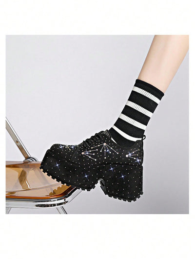 Sparkly Rhinestone Wedge Heel Sneakers: Elevate Your Style for Spring 2024