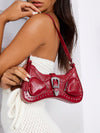 Retro Red Rivet Shoulder Bag: The Ultimate Y2K Street Style Statement Piece for Teens