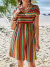 Chic Striped Short Sleeve Summer Dress by Emery Rose